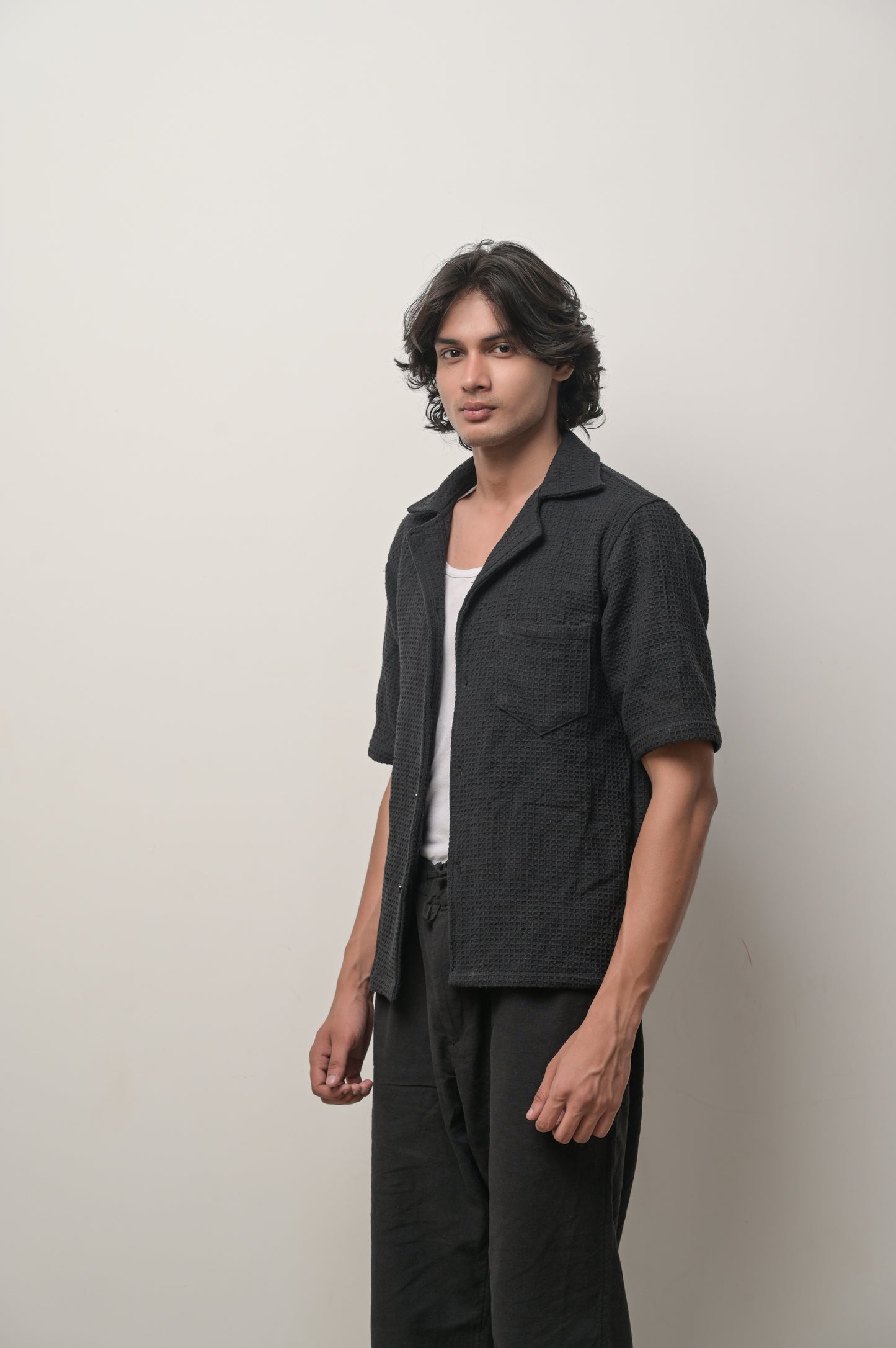 Block pattern shirt