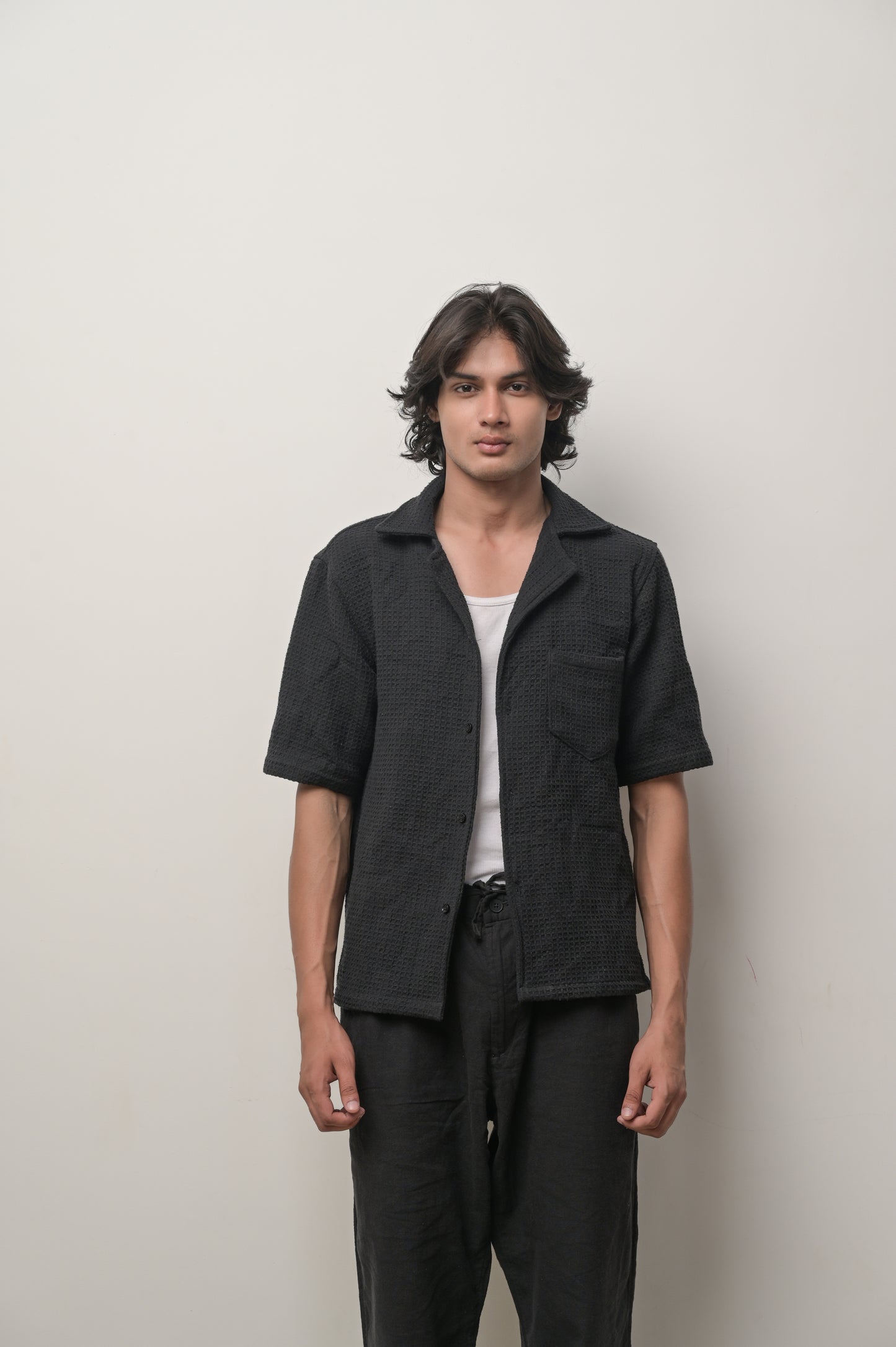 Block pattern shirt