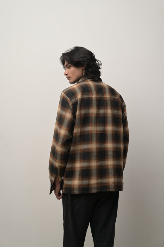 Brown check shirt